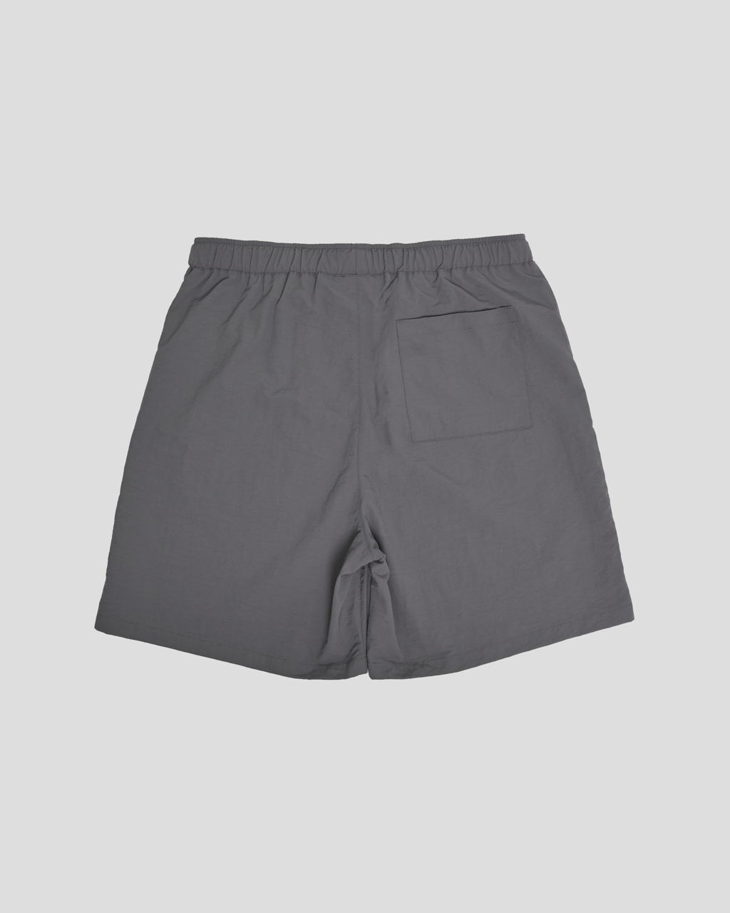 Gray shorts on a light gray background