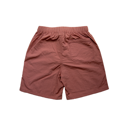 Everyday Crinkle Nylon Shorts Rust